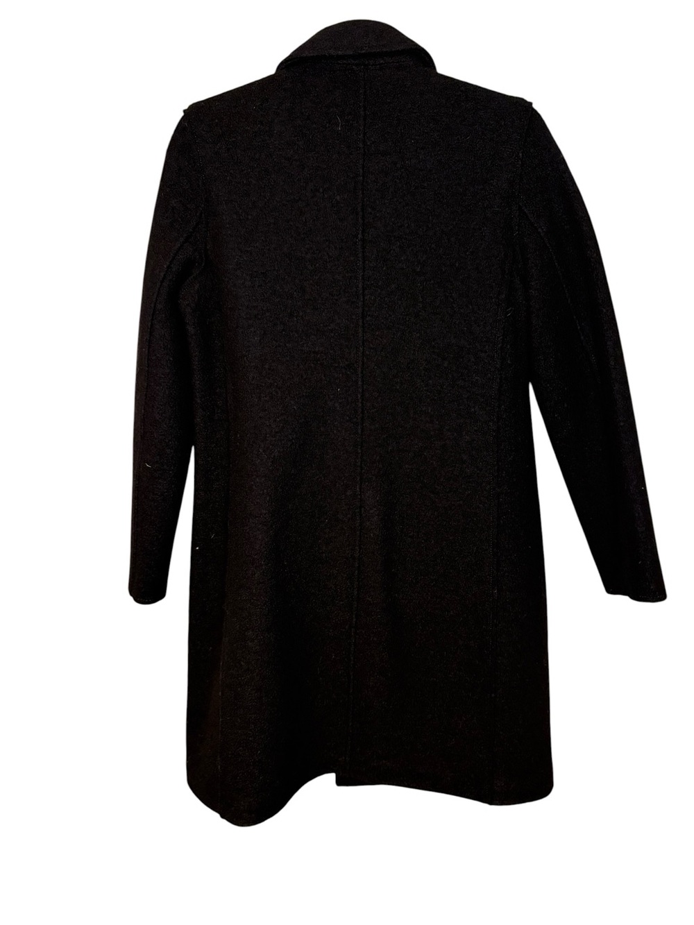 J.Crew Daphne Italian Boiled Wool Topcoat Black Size 4 - Picture 4 of 7